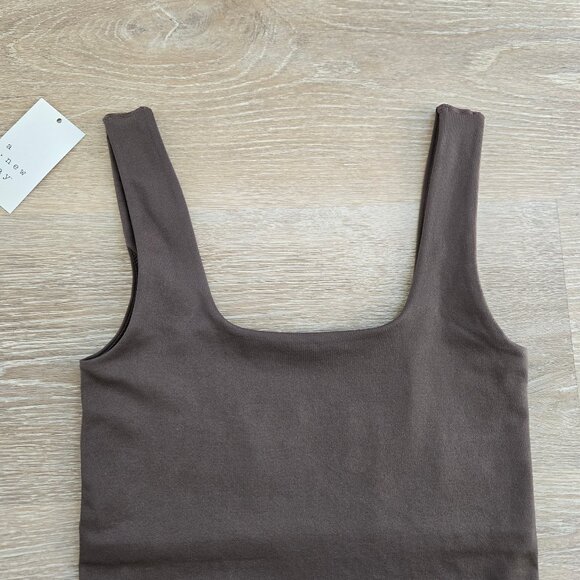 Women's Seamless Tank Bodysuit Light Brown A New Day Size Small New With Tags - Picture 12 of 17